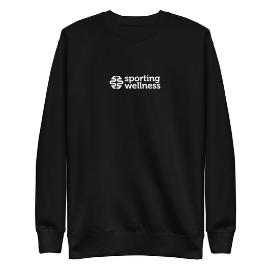 Sporting Wellness Mono Logo Unisex Sweatshirt - Black
