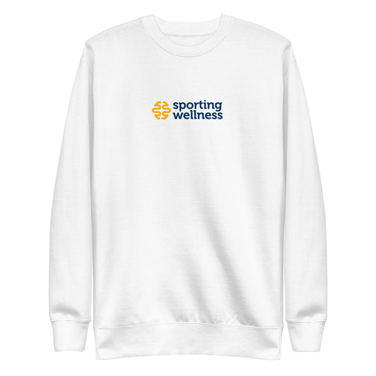 Sporting Wellness Original Logo Unisex Sweatshirt - White