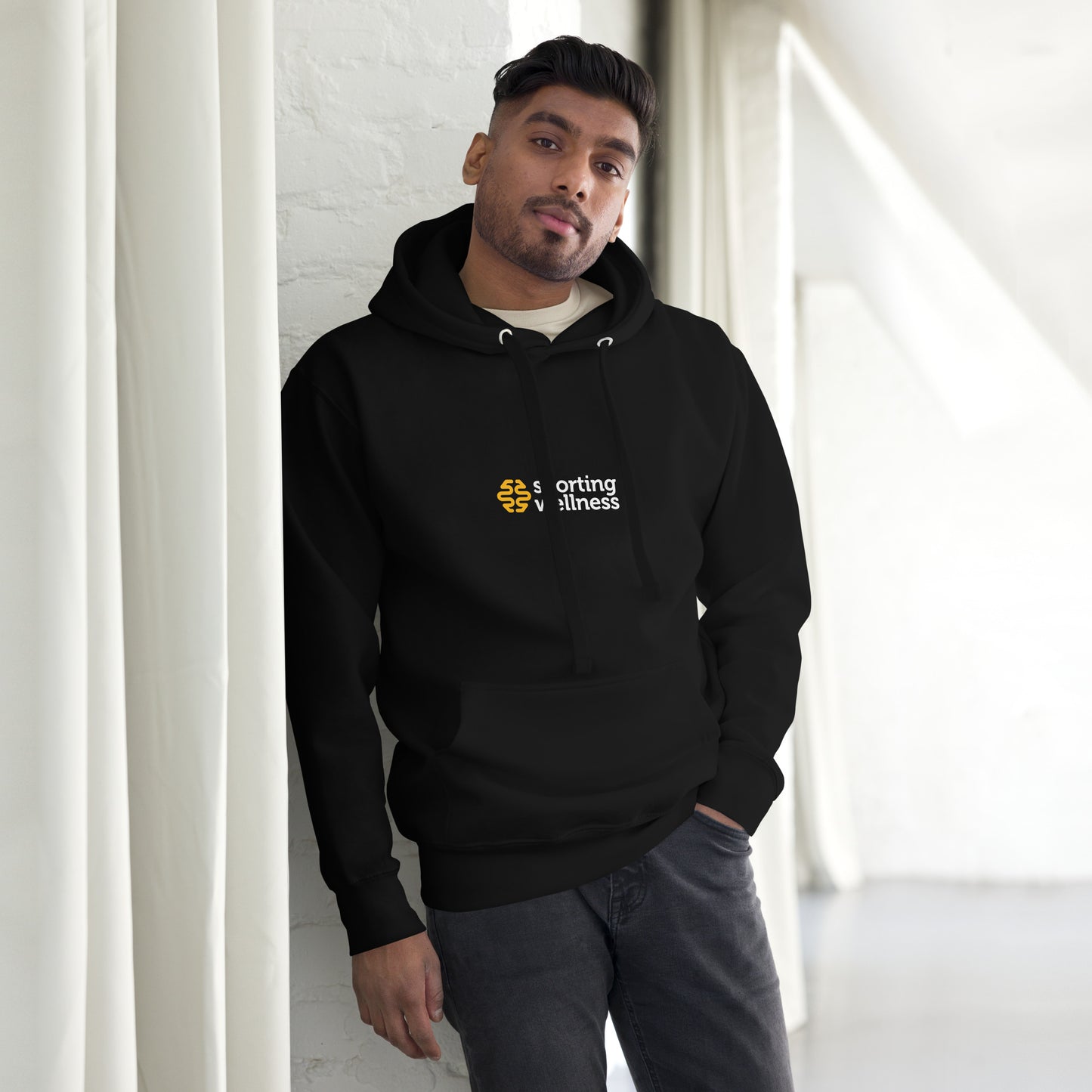 Sporting Wellness Original Logo Unisex Hoodie - Black