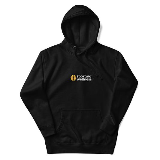 Sporting Wellness Original Logo Unisex Hoodie - Black