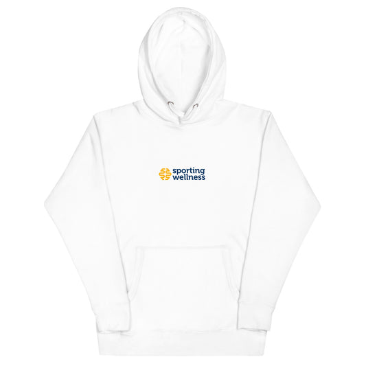 Sporting Wellness Original Logo Unisex Hoodie - White